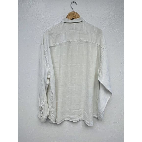 Men's Tommy Bahama Easy Breezer White 100% Linen Shirt XXL 2X  Button Down - Picture 5 of 5